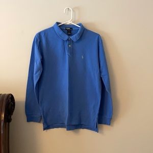 Boys Polo by Ralph Lauren blue sleeve sleeve collared shirt